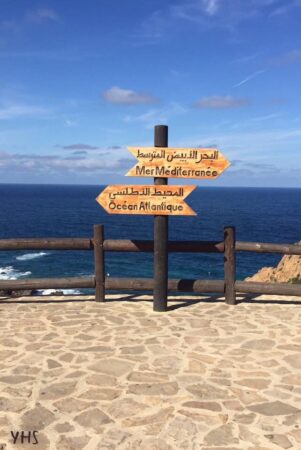 Meeting point of atlantic ocean and mediterranean sea