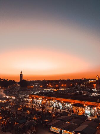 Merrakech city at night